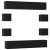 vidaXL Set TV komoda 10 pcs 180 x 30 x 30 cm Crni hrast