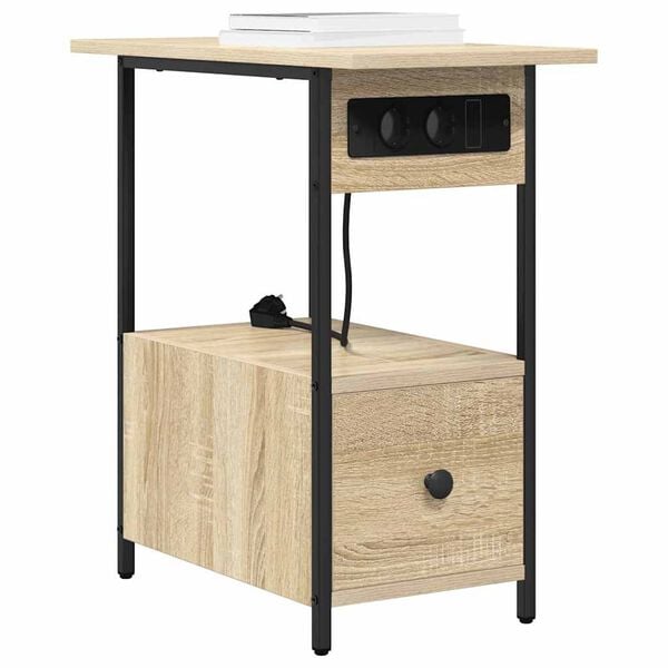 vidaXL Noćni ormar Sonoma hrast 60 x 30 x 61 cm Konstruirano drvo