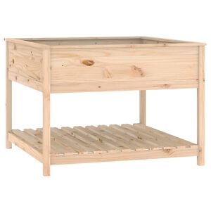 vidaXL Sadilica s policom 111,5x111,5x81 cm od masivne borovine