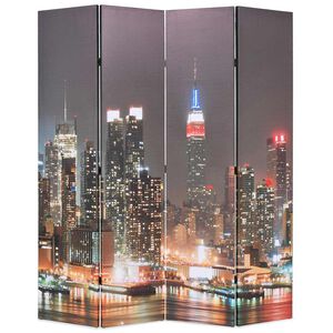 vidaXL Sklopiva sobna pregrada sa slikom New Yorka noću 160 x 170 cm