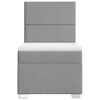 vidaXL Box spring krevet s madracem svjetlosivi 90x190 cm od tkanine