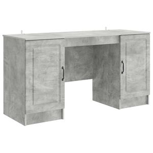 vidaXL Stol Betonska siva 142,5 x 50 x 75 cm Konstruirano drvo