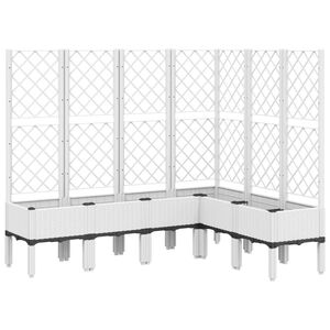 vidaXL Vrtna sadilica s re&scaron;etkom bijela 160 x 120 x 142 cm PP