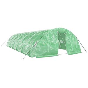 vidaXL Staklenik s čeličnim okvirom zeleni 60 m&sup2; 12 x 5 x 2,3 m