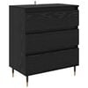 vidaXL Kreveta Crni hrast 60 x 35 x 70 cm Konstruirano drvo