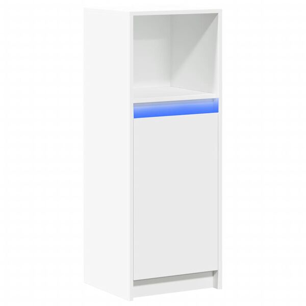 vidaXL Komoda s LED svjetlima bijela 38x34x100 cm konstruirano drvo