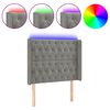 vidaXL LED uzglavlje svjetlosivo 103 x 16 x 118/128 cm bar&scaron;unasto