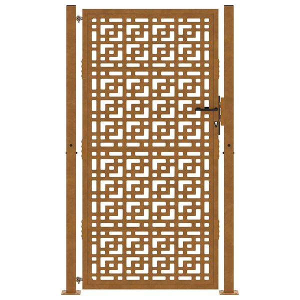 vidaXL Vrtna vrata 100x200 cm Otporna na vremenske uvjete Čelična Križni Dizajn