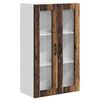 vidaXL Zidni stakleni ormarić LUCCA Staro drvo 60 x 31 x 100 cm