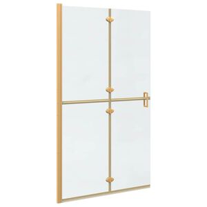 vidaXL Walk-In zid za tu&scaron;iranje Zlatno 110 x 6,5 x 190 cm