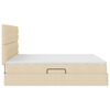 vidaXL Krevet s prostorom za pohranu s LED-om Krema 160 x 200 cm