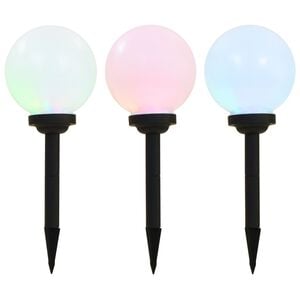 vidaXL Vanjske solarne svjetiljke 3 kom LED kuglaste 20 cm RGB
