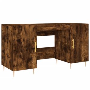 vidaXL Radni stol boja dimljenog hrasta 140x50x75 cm konstruirano drvo
