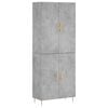 vidaXL Visoka komoda siva betona 69,5x34x180 cm od konstruiranog drva
