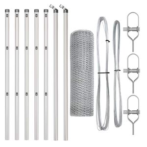 vidaXL Stup za ogradu Srebrno 10 x 0,4 m (mreža 13 mm) Čelik