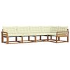 vidaXL Set vanjskih sofa 5 kom. Prirodna i krem