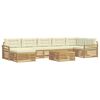 vidaXL Set vanjskih sofa s jastukom 8 pcs Bijela i krem