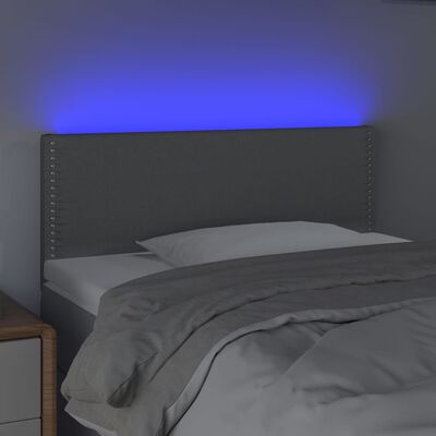 vidaXL LED uzglavlje svjetlosivo 100x5x78/88 cm od tkanine