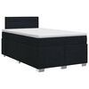 vidaXL Boxspring krevet s madracem Crna 120 x 200 cm Tkanina