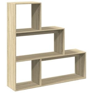 vidaXL Pregrada / regal za knjige 3 razina hrast 123x29x123 cm drveni