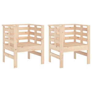 vidaXL Vrtne stolice 2 kom 61,5 x 53 x 71 cm od masivne borovine