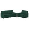 vidaXL Set sofe 2 pcs Tamnozelena Bar&scaron;un