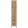 vidaXL Highboard Umjetnički hrast 34,5 x 34 x 180 cm Konstruirano drvo