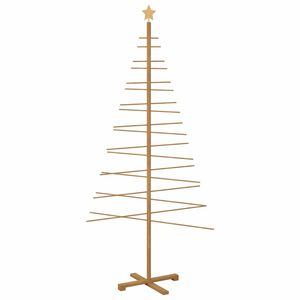 vidaXL Drveno božićno drvce s stalakom Smeđa 210 cm bambus