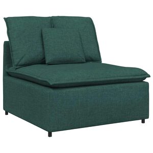 vidaXL Modularni Sofa Centralni Modul s Jastucima Tamnozeleni 100 cm