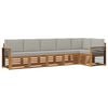 vidaXL Set vanjskih sofa 6 kom. Prirodna i svijetlo siva Poliester