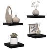 vidaXL Plutajuće zidne police 4 kom sjajne crne 23 x 23,5 x 3,8 cm MDF