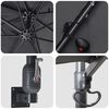 vidaXL Vrtni suncobran S LED lampica Antracit 248,5 x 247,5 x 160 cm