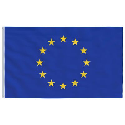 vidaXL Europska zastava i jarbol 6,23 m aluminijski