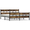 vidaXL Metalni okvir kreveta bez madraca boja hrasta 193x203 cm