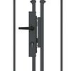 vidaXL Vrata Ograde za Vrt s Arhivnim Vrh Siva 500 x 100 cm Čelik
