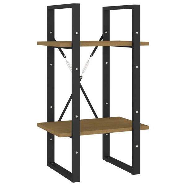 vidaXL Ormarić za knjige s 2 razine 40 x 30 x 70 cm masivna borovina