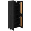 vidaXL Highboard 2 pcs Crni hrast Konstruirano drvo