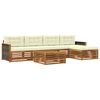 vidaXL Set vanjskih sofa 6 kom. Prirodna i krem