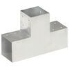 vidaXL Spojnik za stupove u T-obliku od pocinčanog metala 101 x 101 mm