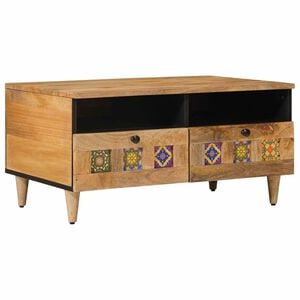 vidaXL Kava Stol Prirodna 80 x 54 x 40 cm Čvrsto drvo manga
