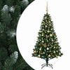 vidaXL Umjetno božićno drvce s kuglicama 120 cm 150 LED lampica