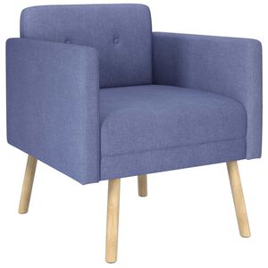 vidaXL Ukrasna fotelja Traper plava Tkanina