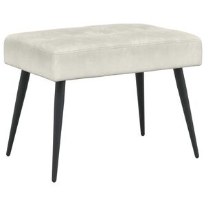vidaXL Klupa s gumbastim tkanjem Krem 60 x 40 x 45 cm Bar&scaron;un