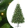 vidaXL Božićno drvce s LED svjetlom Zelena 180 cm PE