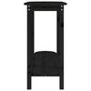 vidaXL Konzolni stol crni 110 x 40 x 80cm od masivne borovine