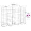 vidaXL Lučne gabionske ko&scaron;are 7 kom 200x50x140/160cm pocinčano željezo