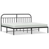 vidaXL Metalni okvir za krevet s uzglavljem crni 193x203 cm