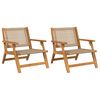 vidaXL Vrtni namje&scaron;taj 2 pcs Bež 67 x 78 x 73 cm Čvrsto drvo akacije