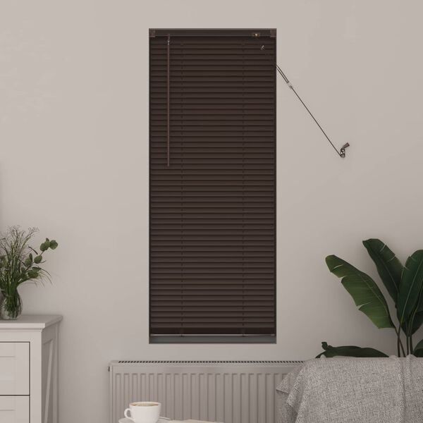 vidaXL Venecijanska roleta Tamno smeđa s uzorkom 150 x 40 cm PVC