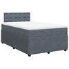 vidaXL Box spring krevet s madracem tamnosivi 120 x 200 cm bar&scaron;unasti
